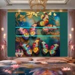 Butterfly Golden Frame Artistic Digital Wall Art Decor _26 - Image 3