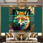 FOX Face
Golden Frame Artistic Digital Wall Art Decor _94 - Image 3