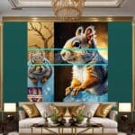 Squirrel
Face Gold Frame Artistic Digital Wall Art Home _27 - Image 3