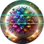 White Sphere 3D Natural Design Digital Wall Art Home Decor and Peace