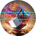 White Cuboid 3D Artistic Design Digital Wall Art Home Decor and Peace