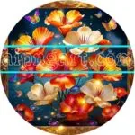 Gulmohar Flower Natural Artistic Digital Wall Art Home Decor