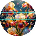 Iris Flower Natural Artistic Digital Wall Art Home Decor