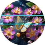 Periwinkle Flower Natural Artistic Digital Wall Art Home Decor