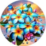 Plumeria Flower Natural Artistic Digital Wall Art Home Decor