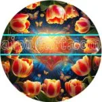 Tulip Flower Natural Artistic Digital Wall Art Home Decor