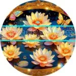 WaterLilly Flower Natural Artistic Digital Wall Art Home Decor