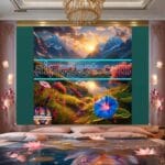 Sunrise
Glowing Hut Artistic Digital Wall Art Home Décor _01 - Image 2