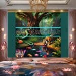 Tiger
  Drinking Water Artistic Digital Wall Art Hom Decor _20 - Image 2