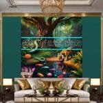 Tiger
  Drinking Water Artistic Digital Wall Art Hom Decor _20 - Image 3