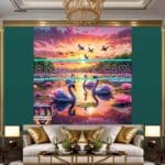 Sunrise
lake Artistic Digital Design Wall Art Home Decor _77 - Image 3