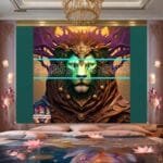 Mystical
  Awaken Lion Man Abstract Wall Art Home Decor _01 - Image 2