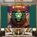 Mystical
  Awaken Lion Man Abstract Wall Art Home Decor _01 - Image 3