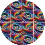 Multi Colour Natural Artist Design Digital Wall Art Home Decor