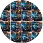 Mystical Awakening Lion Face Man and Women Artistic Design Digital Wall Art Home Decor