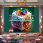 Cuboid 3D Artistic Design Digital Wall Art Home Decor _25 - Image 2