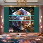 Cuboid 3D Artistic Design Digital Wall Art Home Decor _30 - Image 2