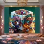 Cuboid 3D Artistic Design Digital Wall Art Home Decor _44 - Image 2