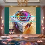 Cuboid 3D Artistic Design Digital Wall Art Home decor _67 - Image 2