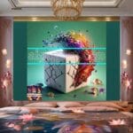 Cuboid 3D Artistic Design Digital Wall Art Home decor _68 - Image 2