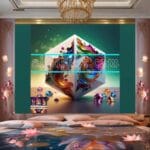 Cuboid 3D Artistic Design Digital Wall Art Home decor _76 - Image 2