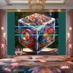 Cuboid 3D Artistic Design Digital Wall Art Home decor _98 - Image 2