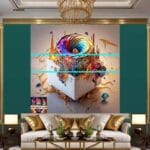 Cuboid 3D Artistic Design Digital Wall Art Home Decor _42 - Image 3