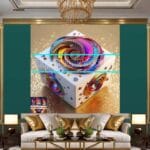 Cuboid 3D Artistic Design Digital Wall Art Home decor _67 - Image 3