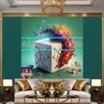 Cuboid 3D Artistic Design Digital Wall Art Home decor _68 - Image 3