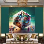 Cuboid 3D Artistic Design Digital Wall Art Home decor _76 - Image 3