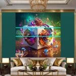 Cuboid 3D Artistic Design Digital Wall Art Home decor _91 - Image 3