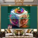 Cuboid 3D Artistic Design Digital Wall Art Home Decor _25 - Image 3