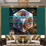 Cuboid 3D Artistic Design Digital Wall Art Home Decor _30 - Image 3