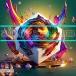 Cuboid 3D Artistic Design Digital Wall Art Home decor _18