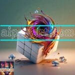 Cuboid 3D Artistic Design Digital Wall Art Home decor _74