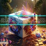 Cuboid 3D Artistic Design Digital Wall Art Home decor _08