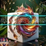 Cuboid 3D Artistic Design Digital Wall Art Home decor _97