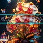 Orchid
  Flower Nature Artistic Digital Wall Art Decor _11