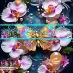 Orchid
  Flower Nature Artistic Digital Wall Art Decor _143