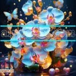 Orchid
  Flower Nature Artistic Digital Wall Art Decor _86