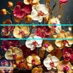 Orchid
  Flower Nature Artistic Digital Wall Art Decor _09