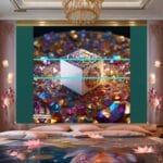 Cuboid 3D Natural Design Digital Wall Art Home Decor _28 - Image 2