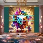 Cuboid 3D Natural Design Digital Wall Art Home Decor _30 - Image 2