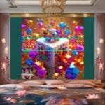 Cuboid 3D Natural Design Digital Wall Art Home Decor _31 - Image 2