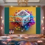 Cuboid 3D Natural Design Digital Wall Art Home Decor _63 - Image 2