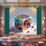 Cuboid 3D Natural Design Digital Wall Art Home Decor _96 - Image 2