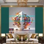 Cuboid 3D Natural Design Digital Wall Art Home Decor _100 - Image 3