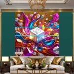 Cuboid 3D Natural Design Digital Wall Art Home Decor _56 - Image 3