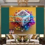 Cuboid 3D Natural Design Digital Wall Art Home Decor _63 - Image 3