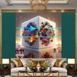 Cuboid 3D Natural Design Digital Wall Art Home Decor _80 - Image 3